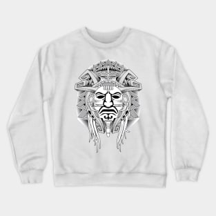 Aztec Warrior Mask Crewneck Sweatshirt